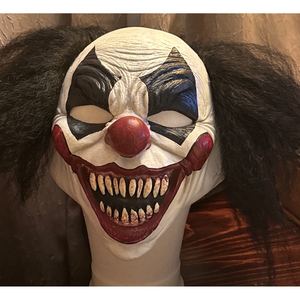 Darky The Circus Clown Halloween Mask Creepy Horror Latex Cosplay Adult One Sz